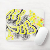 サクラソウのフラクタルスタイルのデザイン マウスパッド (マウス)