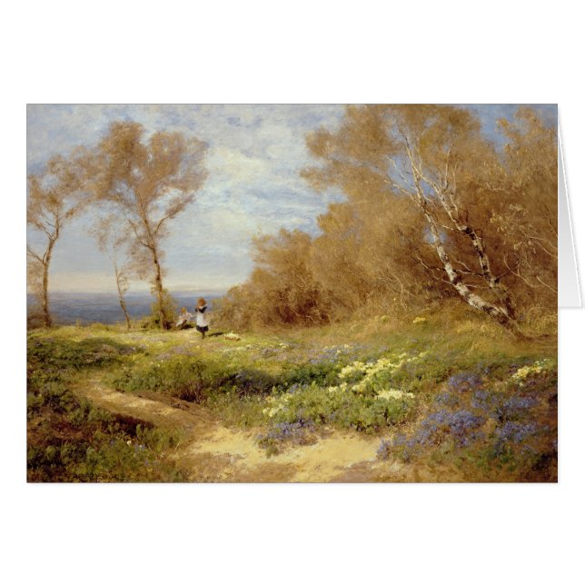 サクラソウの採集 (正面横)