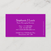 サクラソウの花の農場の植物の製造者の名刺 名刺 (裏面)