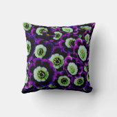 サクラソウ属のAuricula夜紫色の装飾柔らかい枕 クッション (裏面)