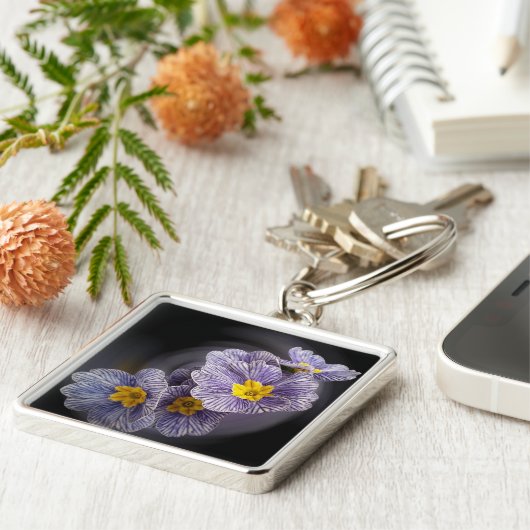 サクラソウ花 キーホルダー (側面)