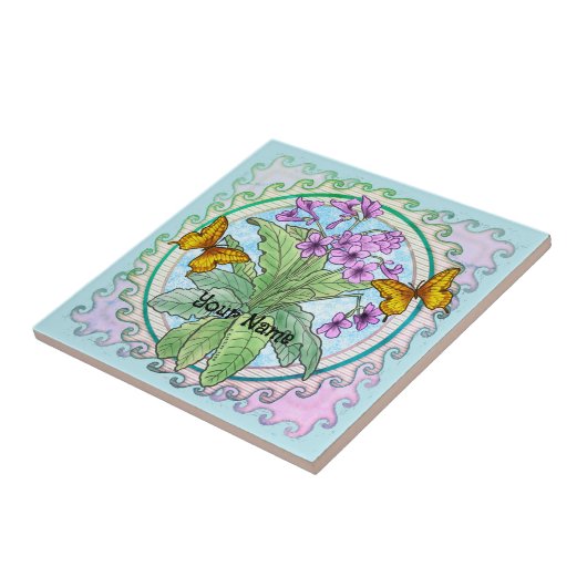 サクラソウ花 タイル (側面)