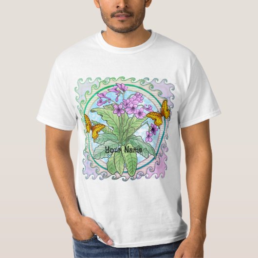 サクラソウ花 Tシャツ (正面)