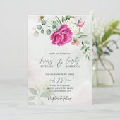 サクラマゼンタピーニーユーカリ水の色インビタット 招待状 (スタンド正面)