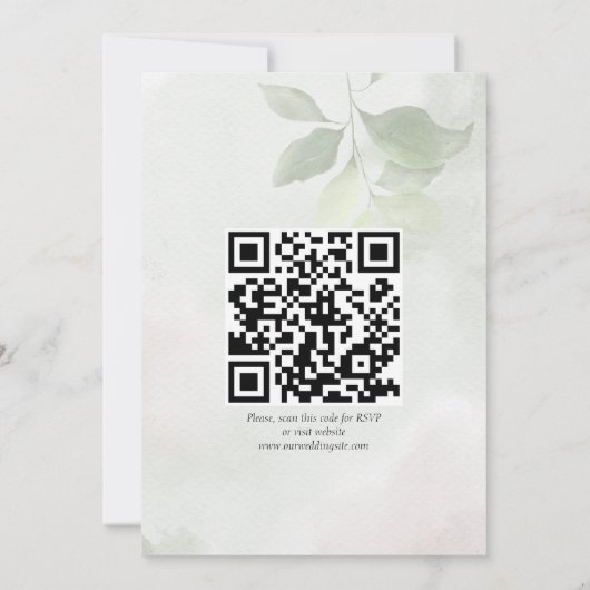 サクラマゼンタピーニーユーカリ水の色インビタット 招待状 (裏面)