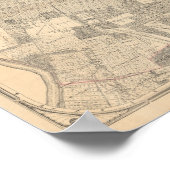 サクラメントの街の地図 – 1913 ポスター (角)