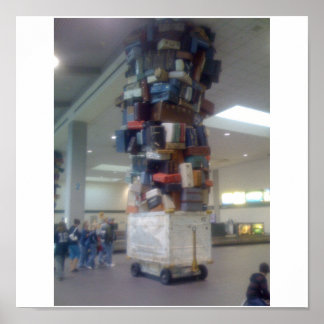 サクラメントエアポートカリフォルニアで荷物の山 ポスター