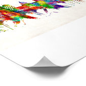 サクラメントカリフォルニアスカイライン ポスター (角)