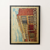 サクラメントカリフォルニアヴィンテージトラベル ジグソーパズル (縦)