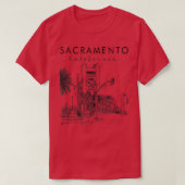 サクラメントカリフォルニア州旅行サクラメントT Tシャツ (デザイン正面)
