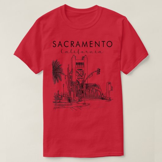 サクラメントカリフォルニア州旅行サクラメントT Tシャツ (デザイン正面)
