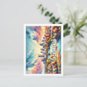 サクラメントカリフォルニア有名な旅行水の色 ポストカード (スタンド正面)