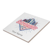 サクラメントカリフォルニア統一された州スカイラインUSA タイル (側面)