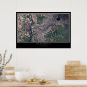 サクラメントカリフォルニア衛星ポスターマップ ポスター (キッチン)