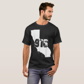 サクラメントカリフォルニア916エリアコード Tシャツ (正面フル)