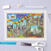 サクラメントカリフォルニアCA大文字はがき 薄葉紙 (クラフト)