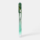 サクラメントグリーンアルコールインクカスタマイズ可能 iPhone 16ケース (左側面)