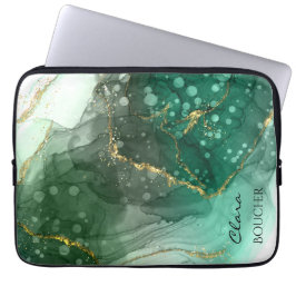 サクラメントグリーン水彩インクカスタマイズ可能 ラップトップスリーブ