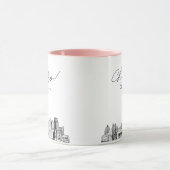 サクラメントスカイラインオーダーメイドウェディングコーヒーマグ マグカップ (中央)