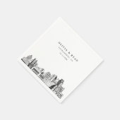 サクラメントスカイライン結婚ズ紙カクテルナプキン スタンダードカクテルナプキン (角)