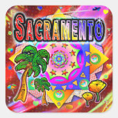 サクラメントトロピカルフレンズシール スクエアシール (正面)