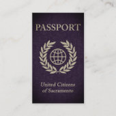 サクラメントパスポートの名刺 名刺 (正面)
