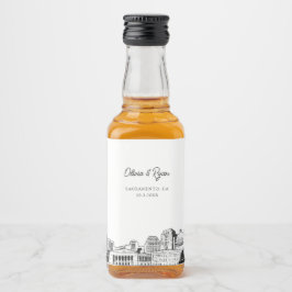 サクラメントパーティーフェイスウェルカムギフトカスタム リキュールボトルラベル