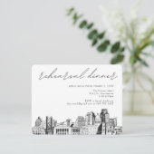 サクラメントリハーサルディナー招待状エンクロージャカード エンクロージャーカード (スタンド正面)