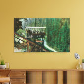 サクラメント川沿いの風光明媚な鉄道 キャンバスプリント (インサイチュ (リビング))