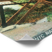 サクラメント川沿いの風光明媚な鉄道 ポスター (角)