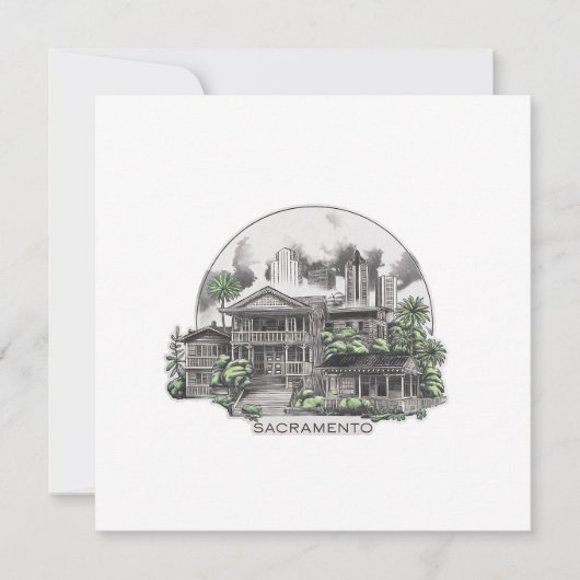 サクラメント市 カリフォルニア州 アメリカ 招待状 (正面)