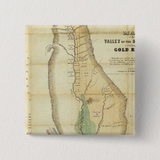 サクラメント渓谷図 缶バッジ (正面)