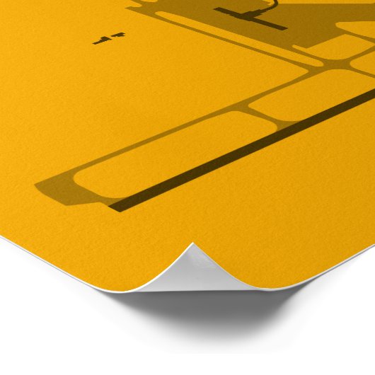 サクラメント空港(SMF)ダイアグラムポスター ポスター (角)