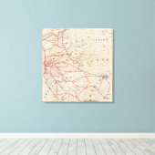 サクラメント、アマドール、カラベラス、サンホアキン キャンバスプリント (インサイチュ (ウッドフロア))