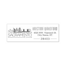サクラメント |カスタム住所のインク入力スタンプ