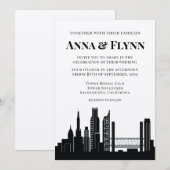 サクラメント カリフォルニアシティ スカイライン ウェディング 招待状 (正面/裏面)