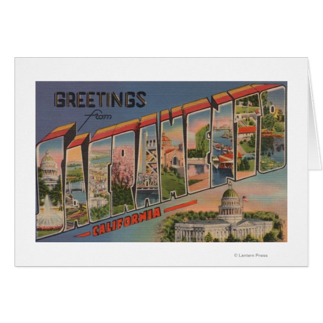 サクラメント、カリフォルニア州ラージレターのシーン (正面横)