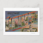 サクラメント、カリフォルニア州ラージレターのシーン ポストカード (正面)