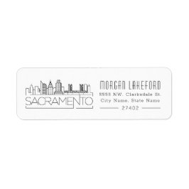 サクラメント、カリフォルニア様式スカイライン | ラベル