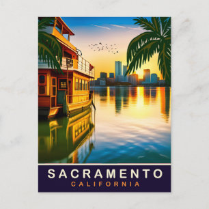 サクラメント, カリフォルニア, ウォーターフロント,, 旅行 ポストカード