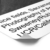 サクラメント・バレーの田んぼのby Ansel Adams ポスター (角)