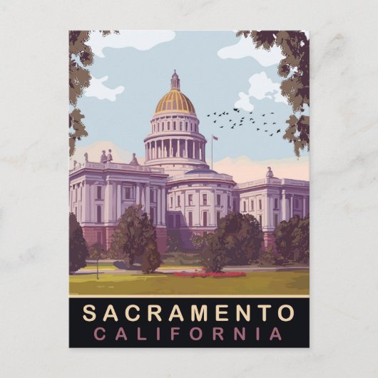 サクラメント, 州都, カリフォルニア, 旅行 ポストカード (正面)