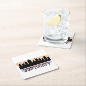 サクラメントCAシティスカイライン スクエアペーパーコースター (インサイチュ)