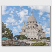 サクレクールオンモンマルトルヒル – パリ，フランス ラッピングペーパー (フラット)