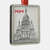 サクレクールバシリカオンモンマルトルヒル,パリ メタルオーナメント (右)