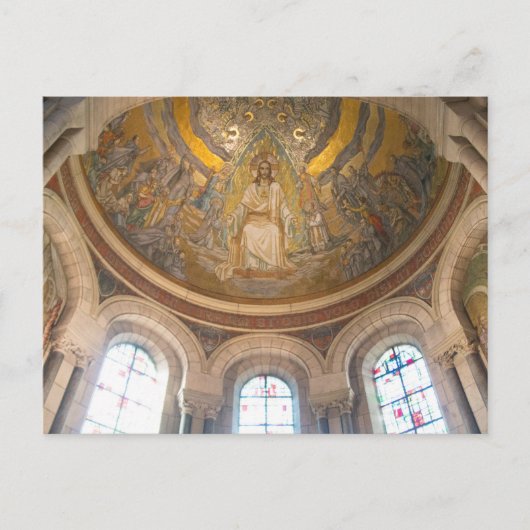 サクレクール大聖堂のモザイク天井 ポストカード (正面)