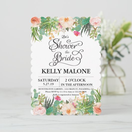 サクレントサクタスブライダルシャワー招待状 招待状 (スタンド正面)