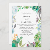 サクレントサボテン結婚式招待状 招待状 (正面/裏面)