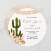 サク素朴スフローラブライダルシャワー 招待状 (正面/裏面)