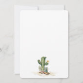 サク素朴ス女性のカーボーイロデオバースデーパーティー 招待状 (裏面)